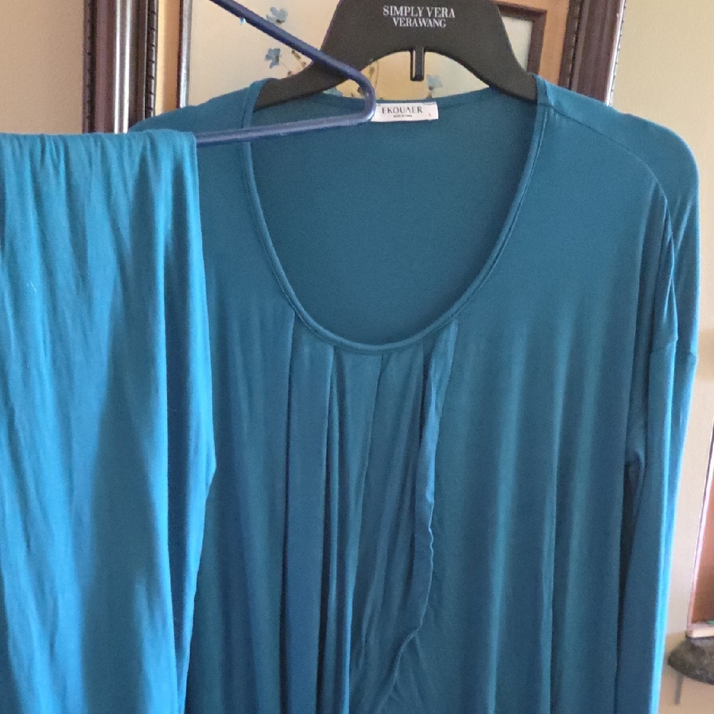 Teal Long Sleeve Pajama Set